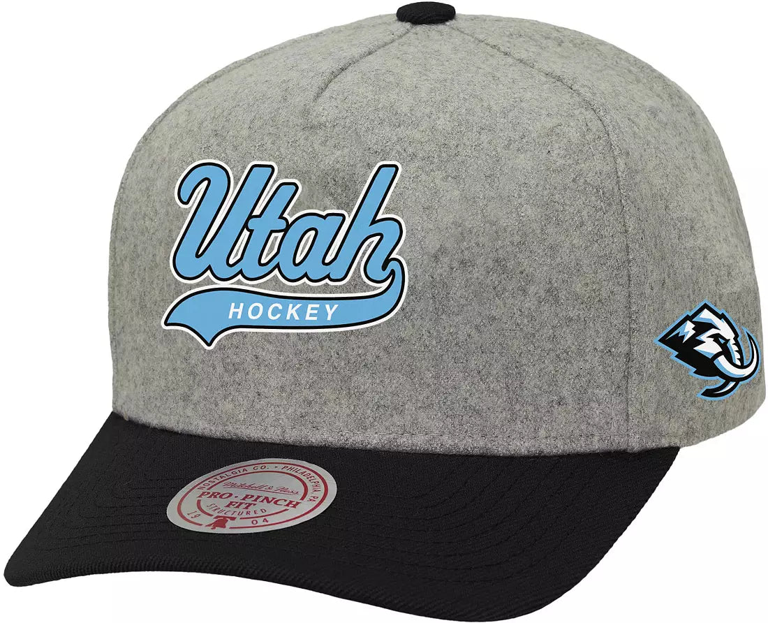 Mitchell & Ness Men's Utah Mammoth Grey Tailsweep Snapback Hat