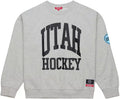 WOMEN'S Mitchell & Ness Utah Mammoth Grey Logo Crewneck Sweatshirt