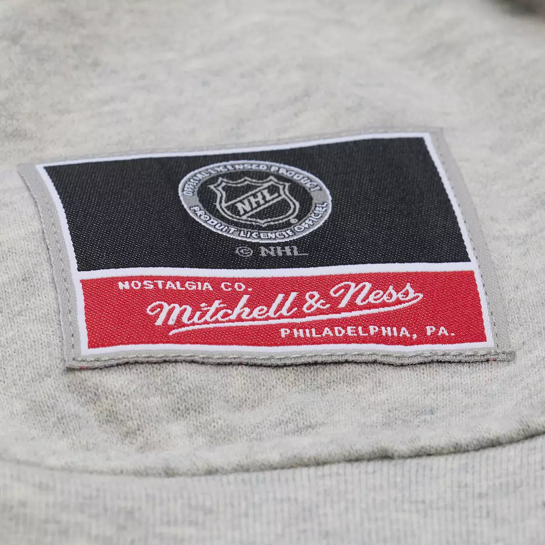 WOMEN'S Mitchell & Ness Utah Mammoth Grey Logo Crewneck Sweatshirt