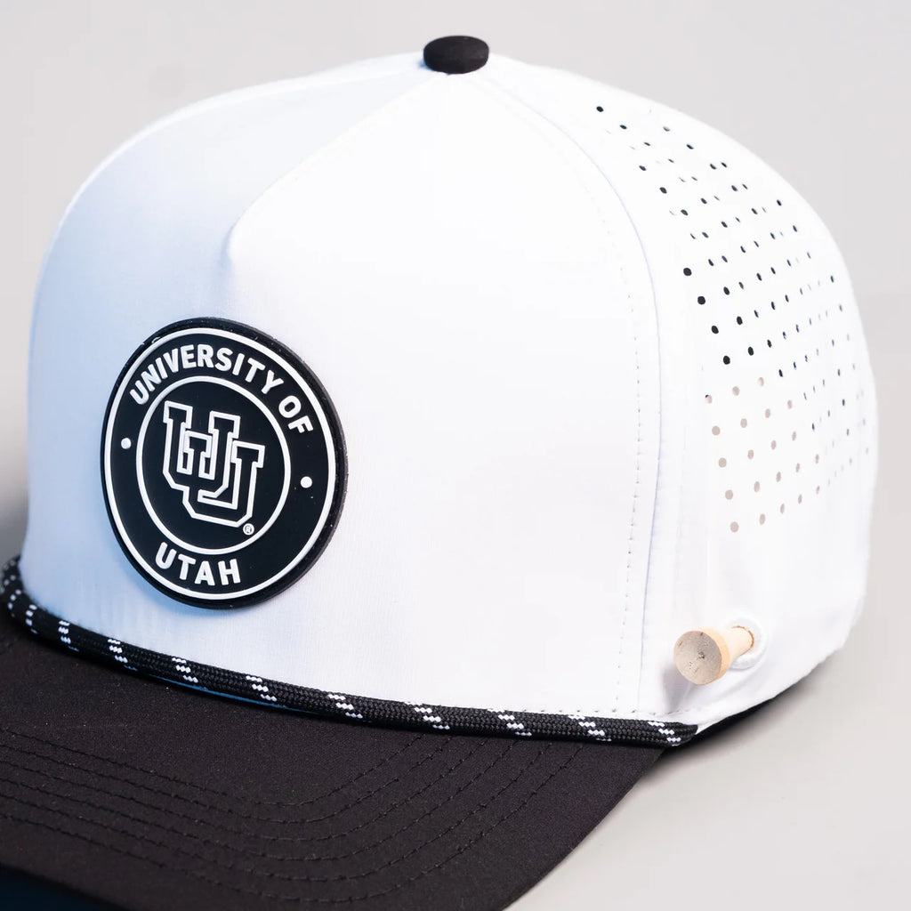 Woodn Grail Utah Utes Tee-Box Performance / White & Black