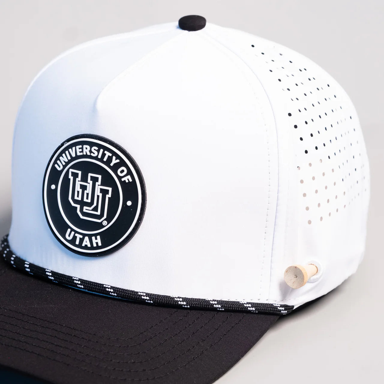 Woodn Grail Utah Utes Tee-Box Performance / White & Black
