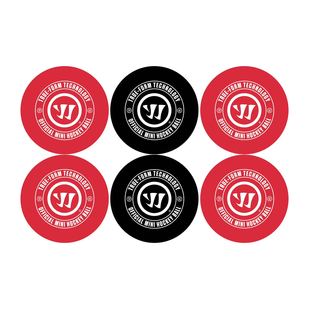 Warrior Mini or Knee Hockey Balls - 6pk
