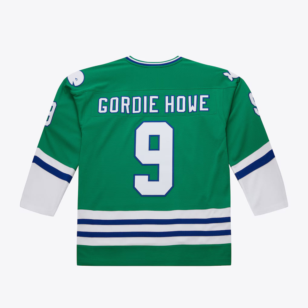 Mitchell & Ness Gordie Howe Hartford Whalers 1979-80 Green Power Play Player Jersey