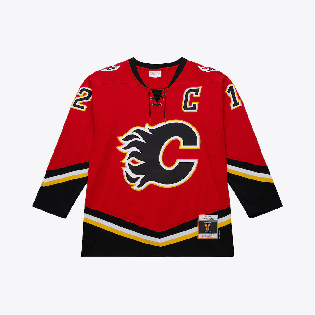 Mitchell & Ness Jarome Iginla Calgary Flames 2003-04 Red Captain Power Play Jersey